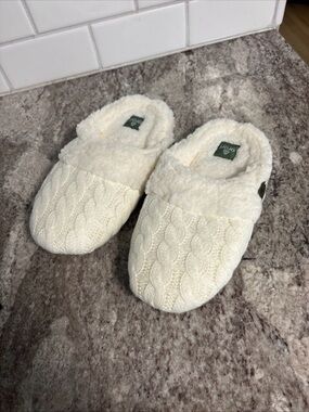 Aran Woollen Mills Adult M Knitted Slip On Slipper Sweater Detail Irish Made